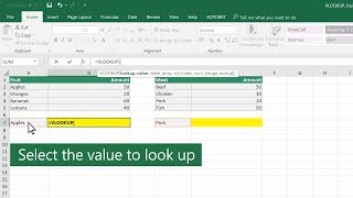 How to use VLOOKUP in Excel [upl. by Ahsircal160]