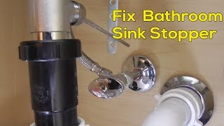 How to Fix Stopper in Bathroom Sink Faucet Quick and Easy [upl. by Miltie]