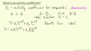 What is an Activity Coefficient [upl. by Brubaker411]