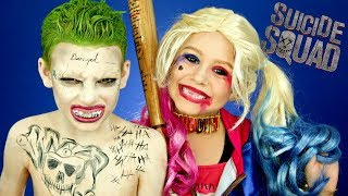 Harley Quinn and Joker Suicide Squad Makeup and Costumes [upl. by Colan]