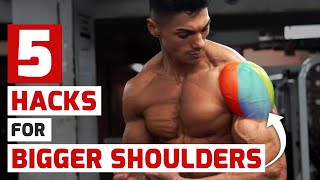 5 Gym Hacks for Bigger Shoulders [upl. by Nanreit]