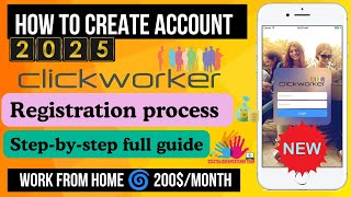 How to Create clickworker Account  Clickworker Registration StepbyStep bangla  2024 registration [upl. by Jeremy]