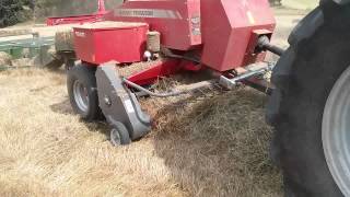 Massey Ferguson 1840 baling hay [upl. by Naivaf175]