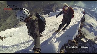 Matterhorn climb knife edge ridge to the summit [upl. by Gault895]