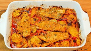 Fisch im backofen mit kartoffeln und Gemüse Ein sehr Gutes Rezept 007 [upl. by Elli808]