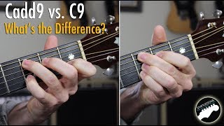 Cadd9 vs C9 Chords  Whats the Difference [upl. by Ainirtak]