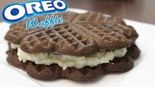 How To Make Waffles Homemade OREO Waffle Recipe [upl. by Atnom]