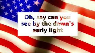 US National Anthem  Star Spangled Banner Vocals amp Lyrics [upl. by Salas]