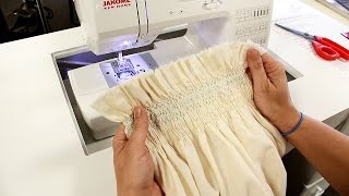 How to do Smocking on Fabric Using the Janome DC1050 [upl. by Eniksre970]