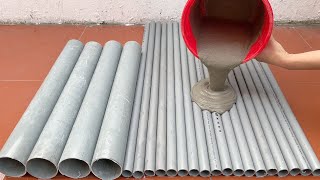 Cement And PVC Pipe  How To Make Flower Pots And Coffee Table From PVC Pipe Simple And Beautiful [upl. by Jutta730]