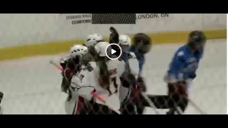 Ringette  Scoring Play NRC 2016 U16Gold [upl. by Kylah]