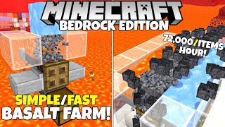 Minecraft Bedrock FAST Basalt Farm No Redstone 72000 ItemsHour MCPE Xbox PC Ps4 [upl. by Eelarac]