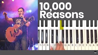 10000 Reasons  Bless the Lord Oh My Soul  Piano Tutorial and Chords Matt Redman [upl. by Gorlin]