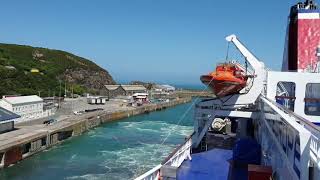 Stena Line Fishguard to Rosslare Irish Sea ferry Stena Europe departing Fishguard [upl. by Reviel999]