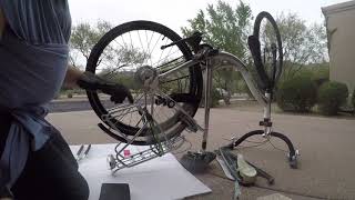 Achterwiel  achterband fiets vervangen Replace rear tire on bicycle 20 [upl. by Valleau]