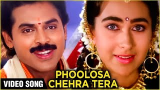 Phoolon Sa Chehra Tera  Anari  Udit Narayan  90s Hindi Song [upl. by Bekki]