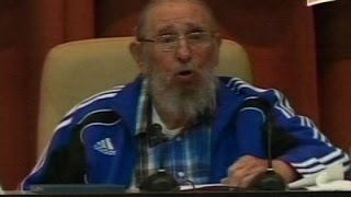 Fidel Castro Gives Rare Speech [upl. by Nwahsud]