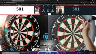 Webcam darts Airmessy v marcin B 90 avg [upl. by Jeniece]