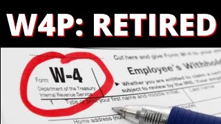 How To Fill Out W4P For Retirees [upl. by Reeher732]