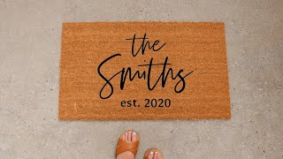 How To Make A DOORMAT with CRICUT  Cut Larger Than The Mat Project  Off the Mat Project [upl. by Nolana]