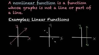 Linear vs Nonlinear Functions [upl. by Atnwahsal572]