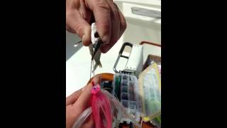 How To Rig The Swimming Ballyhoo Rubber Band Rig [upl. by Orthman]