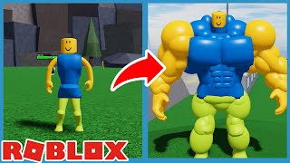 Becoming The Biggest Size Noob In Roblox Mega Noob Simulator [upl. by Enahsal]