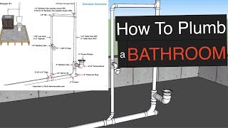 How To Plumb a Bathroom with free plumbing diagrams [upl. by Nerro612]