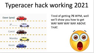 TYPE RACER HACK WORKING 2021 [upl. by Nomrej]