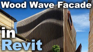 Wave Wood Facade in Revit Tutorial [upl. by Pogah]