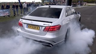 MercedesBenz E63 AMG  BURNOUT REVS DRAG RACING [upl. by Gomez]