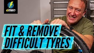 How To Fit And Remove Difficult E Bike Tyres [upl. by Kizzee393]