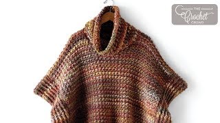 Crochet Tweed Under Wraps Poncho  EASY  The Crochet Crowd [upl. by Ceevah]