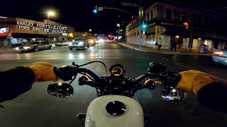 Harley Davidson 48 Night Ride  Pure Engine Sound Only [upl. by Niki]