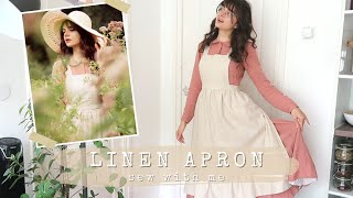 Linen Apron  Beginner Friendly Sew With Me [upl. by Yseulte]