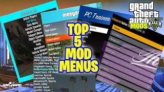 Top 5 Most Downloaded MOD MENUSTRAINERS PC 2020 GTA 5 MODS [upl. by Golanka857]