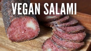 Vegan Salami  Deli Meat  no weird ingredients [upl. by Hardy]