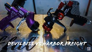 Spraygun Shootout Black Widow vs Devilbiss Prolite [upl. by Alokin]