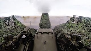 Romanian AntiAircraft Gun Oerlikon GDF 35mm Twin Cannon Live Fire [upl. by Eskill]