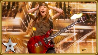 GOLDEN BUZZER winner Olly Pearson rocks with QUEEN guitar solo  Auditions  BGT 2025 [upl. by Niahs]