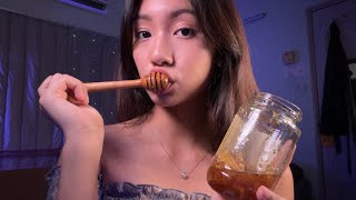 ASMR  Honeycomb  Sticky Satisfying Sounds [upl. by Nuajed21]