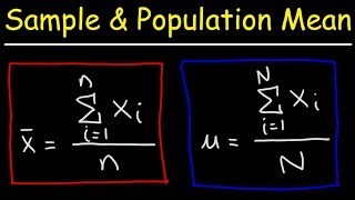 Sample Mean and Population Mean  Statistics [upl. by Selestina221]