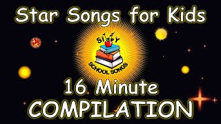 Star Songs for Kids  16 Minute Compilation from Silly School Songs  Star Facts  Astronomy Facts [upl. by Libbi]