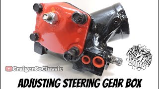 F100 STEERING GEAR BOX Adjustment Quick Tip [upl. by Einnij]