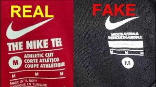 How to spot fake Nike T shirt Real vs fake comparison [upl. by Eeliram]