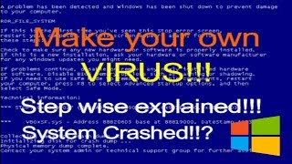 HOW TO MAKE YOUR OWN COMPUTER VIRUS  Beginner  TechWagon [upl. by Clinton33]