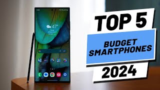 Top 5 BEST Budget Smartphones in 2024 [upl. by Enomes860]