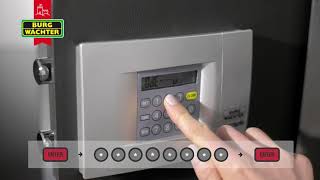 Changing the admin code  BurgWachter PointSafe Version E Lock [upl. by Ijnek]