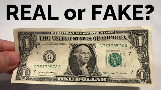 How to Tell if a 1 Bill is REAL or FAKE [upl. by Princess]