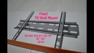 How to FIXED WALL MOUNT for LCD amp LED TV  SUPER Easy Way [upl. by Retnyw]